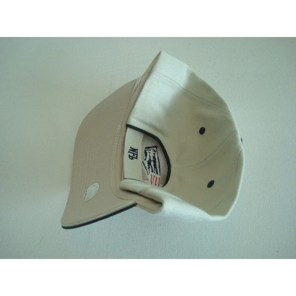 NEW ENGLAND PATRIOTS BEIGE TWINS 00S STRAPBACK GOLF BEACH‎ HAT CAP VINTAGE EE2